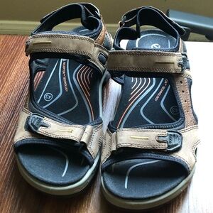 Ecco Men's Brown Leather Sport Sandals